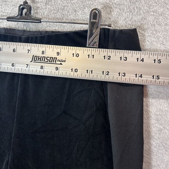 ETC Womens Black Leggings Pants Size 4 - Velvet Suede Texture Spandex Blend - Picture 6 of 12